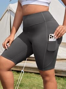 大碼寬腰帶運動短褲帶手機袋