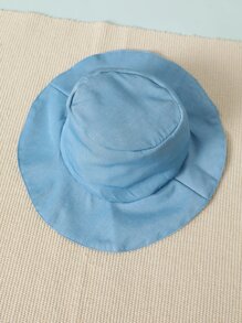 SHEIN Toddler Boys Patched Pocket Shirt & Shorts - Blue - View 3