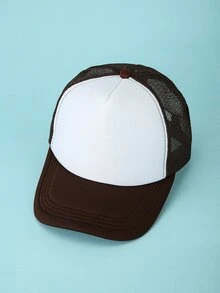 1pc Unisex Two Tone Breathable Style Trucker Hat - Multicolor - View 2