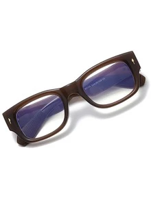 Square Frame Eyeglasses - Brown - View 2