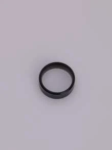 Anillo minimalista de moda y popular para hombres de acero inoxidable para regalo de joyería y para una apariencia elegante - Morado - Ver 5