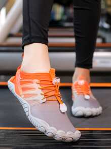 女士抽繩設計漸層水運動戶外彈力纖維溯溪鞋 - 橘色 - 查看 1