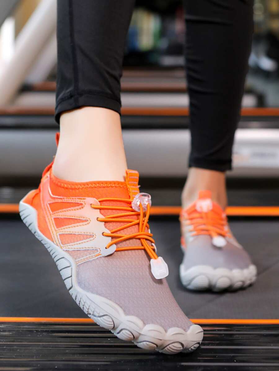 女士抽繩設計漸層水運動戶外彈力纖維溯溪鞋 - 橘色 - 查看 1