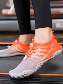 女士抽繩設計漸層水運動戶外彈力纖維溯溪鞋 - 橘色 - 查看 4