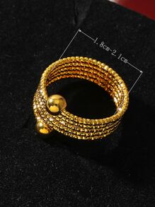 Anillo abierto con diseño de bola