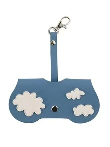 1pc Unisex Cloud Design Cute Style Glasses Case - Baby Blue - View 3