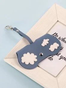 1pc Unisex Cloud Design Cute Style Glasses Case - Baby Blue - View 4