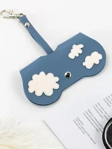 1pc Unisex Cloud Design Cute Style Glasses Case - Baby Blue - View 5