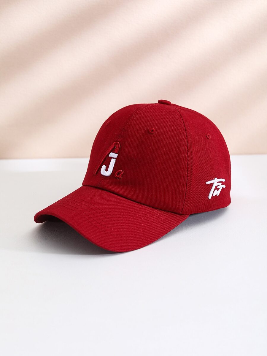 1 chiếc Mũ Bóng Chày Thêu Chữ Nam Phong Cách Thường Ngày - Đỏ - Xem 1