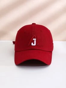 1 chiếc Mũ Bóng Chày Thêu Chữ Nam Phong Cách Thường Ngày - Đỏ - Xem 4