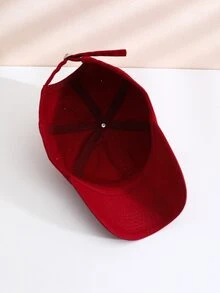 1 chiếc Mũ Bóng Chày Thêu Chữ Nam Phong Cách Thường Ngày - Đỏ - Xem 5