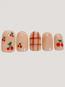 1sheet Cherry Pattern Nail Art Sticker - Multicolor - View 2