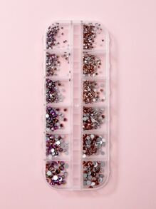 1 caja Decoración de uñas con diamante de imitación - Multicolor - Ver 4