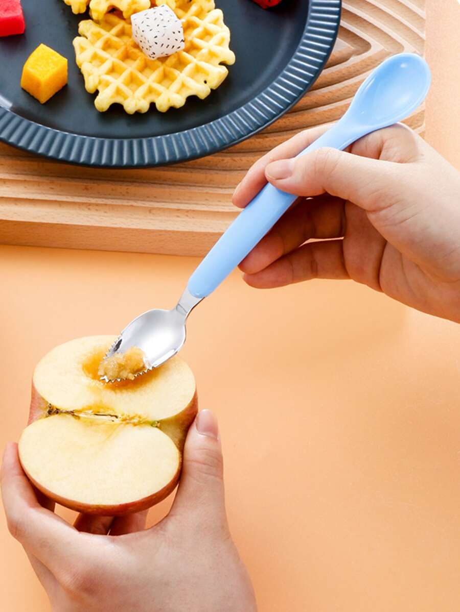1入组PP勺雙頭兒童刮泥勺 - 藍色 - 查看 1