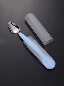 1入组PP勺雙頭兒童刮泥勺 - 藍色 - 查看 3