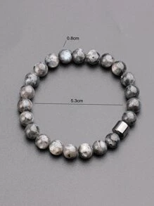 時尚流行男士石材裝飾串珠手鍊，適合珠寶禮物和時尚外觀