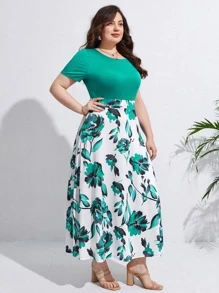 SHEIN Frenchy Đầm Plus Size Hoa Boho - Nhiều màu - Xem 6