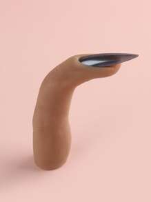 FULL BEAUTY Silicone Practice Fingers For Acrylic Nails, Soft Nail Training Model Practice Finger, Flexible Nail Mannequin Finger For Diy Nails Practice - Camel - View 2