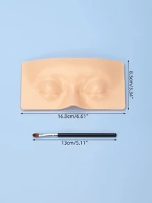 1pc Silicone Eyebrow Tattoo Practice Pad + 1pc Brush - Multicolor - View 3