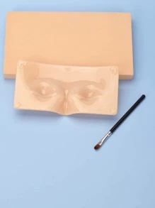 1pc Silicone Eyebrow Tattoo Practice Pad + 1pc Brush - Multicolor - View 4