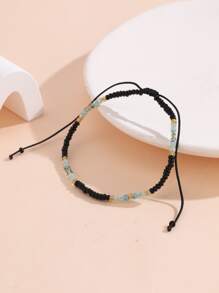 珠子裝飾分層腳鏈 - 彩色 - 查看 3