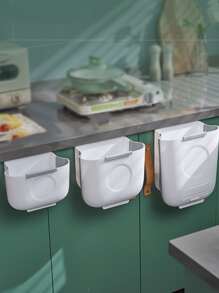 1 件 PP 垃圾桶，创意折叠悬挂垃圾桶，适用于厨房、厨房、浴室、家庭、家居供应商 - 彩色 - 查看 2