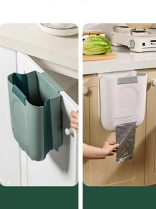 1 件 PP 垃圾桶，创意折叠悬挂垃圾桶，适用于厨房、厨房、浴室、家庭、家居供应商 - 彩色 - 查看 6
