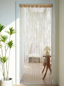 1pc Fashionable S Line Curtain For Doors - Gold - View 3