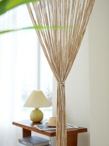 1pc Fashionable S Line Curtain For Doors - Gold - View 6