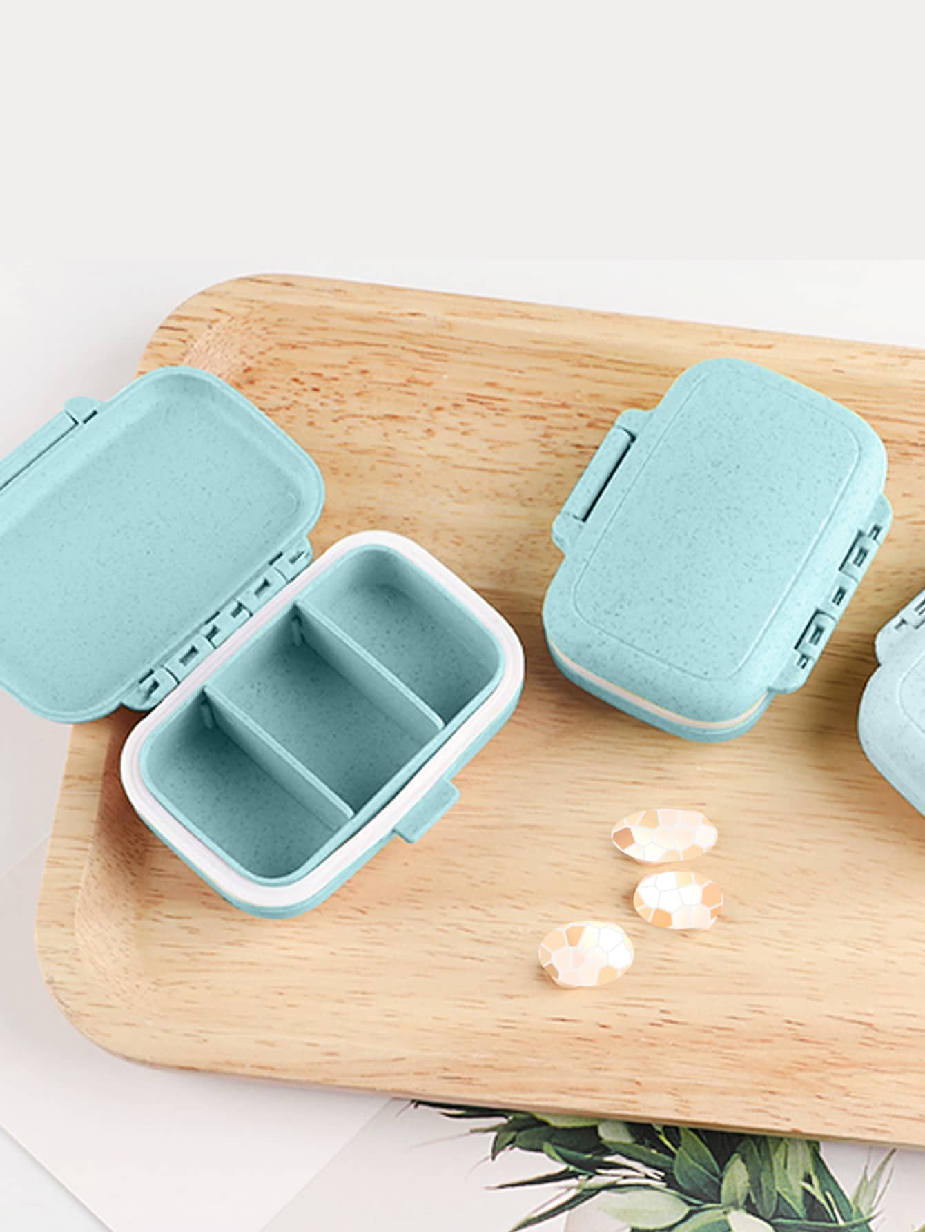 1pc Blue Storage Box, Modern PP Medicine Organizer Box For Home - Blue - View 1