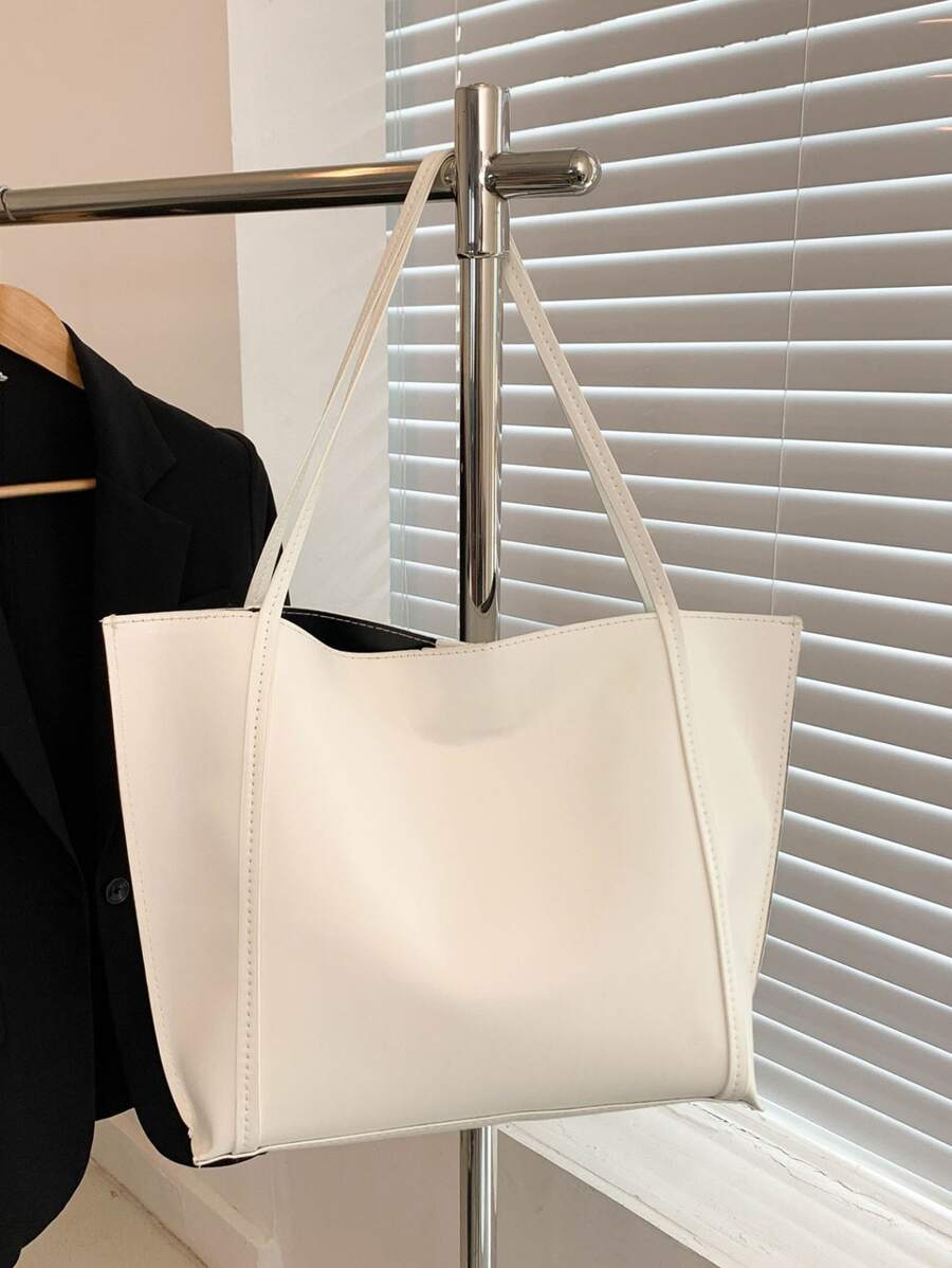 Túi Xách tay Nữ màu trơn Đúng mốt - trắng - Xem 1