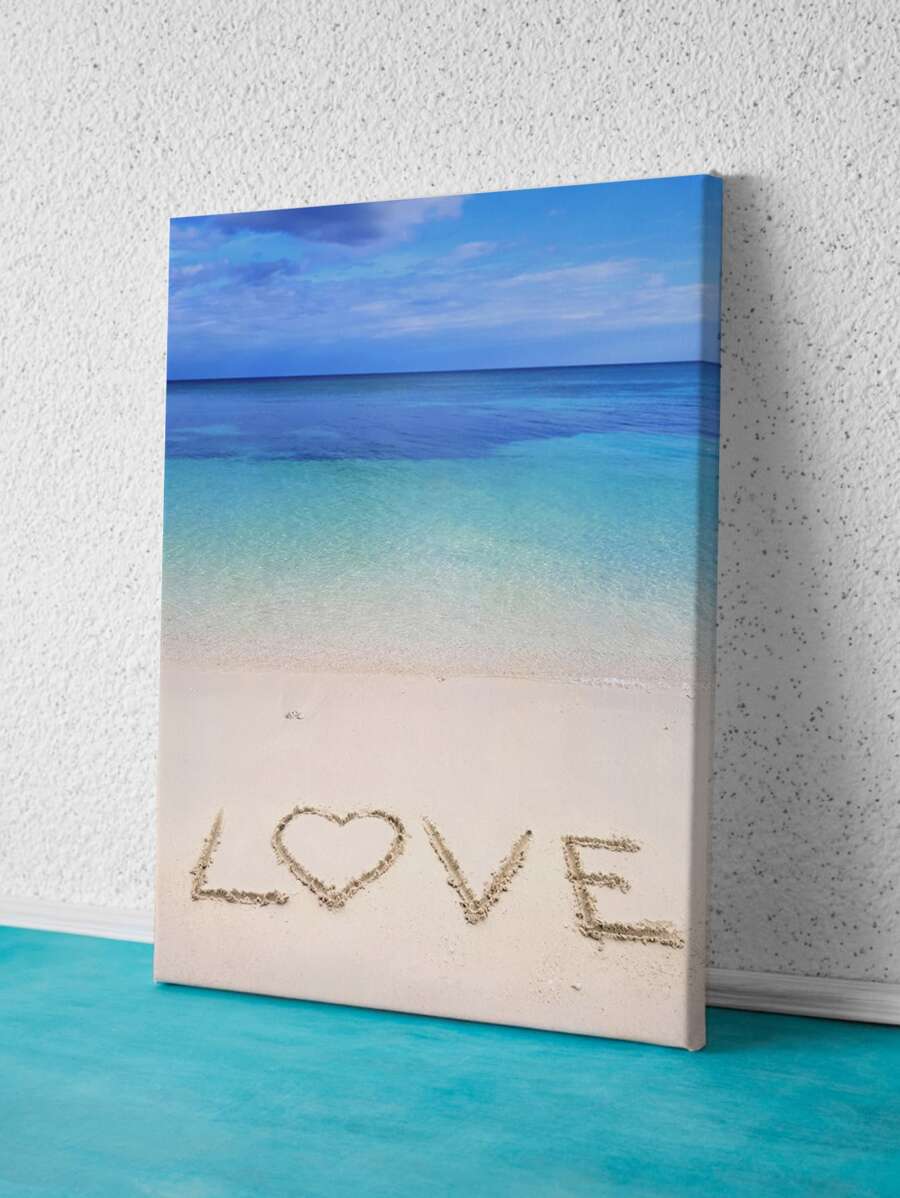 1 Bãi Biển Hoa Văn Đóng Khung Tranh Hiện Đại Hóa Học Treo Tường Nghệ Thuật Tranh Cho Trang Trí Tường Nhà - Nhiều màu - Xem 1