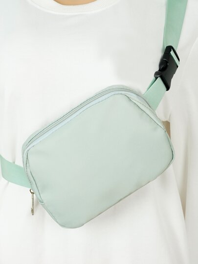 Bolsa deportiva, riñonera, bolsa de cintura para teléfono móvil, para correr, senderismo, ciclismo, ejercicio, de nylon, con estilo casual y minimalista, para mujeres y estudiantes