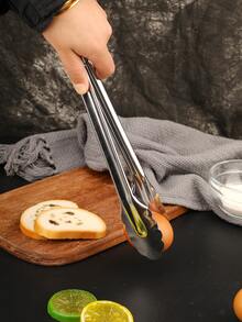 1入組不銹鋼食品鉗廚房用極簡銀色餐鉗