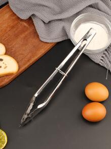 1入組不銹鋼食品鉗廚房用極簡銀色餐鉗