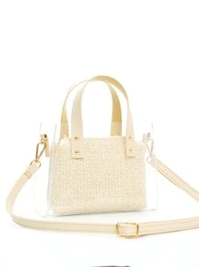 Túi đeo chéo trẻ em màu trơn Có thể điều chỉnh được - Màu Khaki - Xem 5