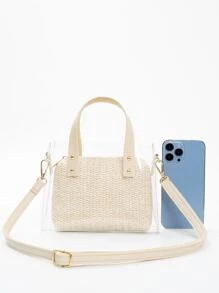 Túi đeo chéo trẻ em màu trơn Có thể điều chỉnh được - Màu Khaki - Xem 3