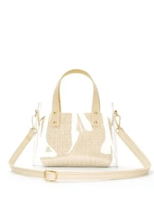 Túi đeo chéo trẻ em màu trơn Có thể điều chỉnh được - Màu Khaki - Xem 1