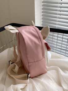 Waterproof,Lightweight,Portable Mini Rabbit Ear Design Fashion Backpack With Adjustable-Strap & Pom Pom School Bag For Graduate, Teen Girls, Freshman, Sophomore, Junior & Senior In College, University & High School, Perfect For Outdoors,Travel & Back To SchoolSchool Backpack,School Bag,School Bookbag,Big Backpack,Large Capacity,Portable,Lightweight,Cute, Suitable For Teen Girls Women College Students, Perfect For Back To School,First Day Of School,College,Middle School, High School