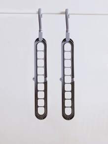 1pc Portable Plastic Clothes Hanger, Multifunction Multi-hole Foldable Clothes Hanger For Home And Travel