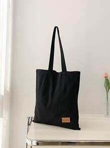 轻便商务休闲手提包，大容量，双提手设计，适合青少年、女性、大学生、年轻职业人士和上班族。 - 黑色 - 查看 6