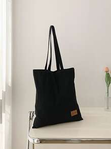 轻便商务休闲手提包，大容量，双提手设计，适合青少年、女性、大学生、年轻职业人士和上班族。 - 黑色 - 查看 8