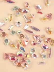 1 件装 Y2K 美学几何水钻美甲装饰 DIY 指甲饰物美甲宝石美甲用品指甲 - 彩色 - 查看 2