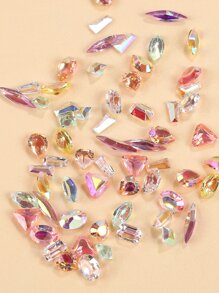 1 件装 Y2K 美学几何水钻美甲装饰 DIY 指甲饰物美甲宝石美甲用品指甲 - 彩色 - 查看 5