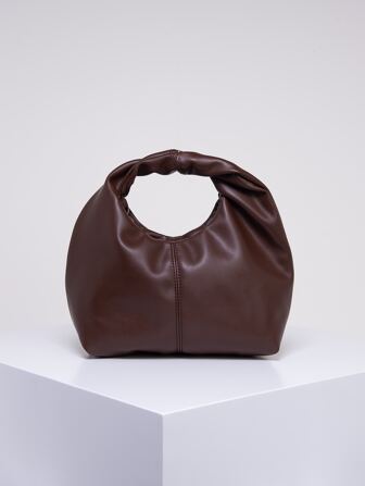 Medium Hobo Bag Brown Fashionable Top Handle For Daily
