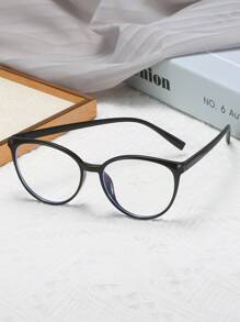 1pair Women Cat Eye Frame Casual Style Eyeglasses, For Daily Life Clear Glasses Accessories Glasses Accessories For Women - Black - View 5