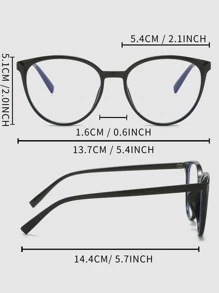 1pair Women Cat Eye Frame Casual Style Eyeglasses, For Daily Life Clear Glasses Accessories Glasses Accessories For Women - Black - View 7