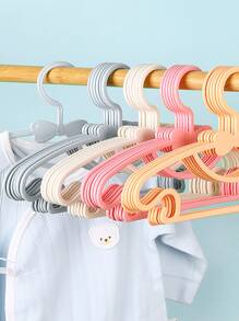 5pcs Plastic Clothes Hanger, Creative Bow Design Multi-purpose Hanger For Home - Blue - View 2