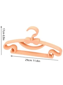 5pcs Plastic Clothes Hanger, Creative Bow Design Multi-purpose Hanger For Home - Blue - View 3