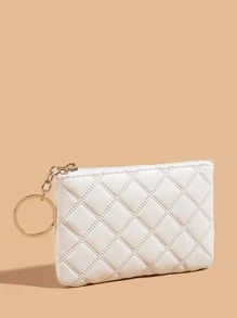 Flower-Pressed Solid Color Women's For Women Wallet Mini Wallet Purse Wallet Coin Wallet - White - View 3